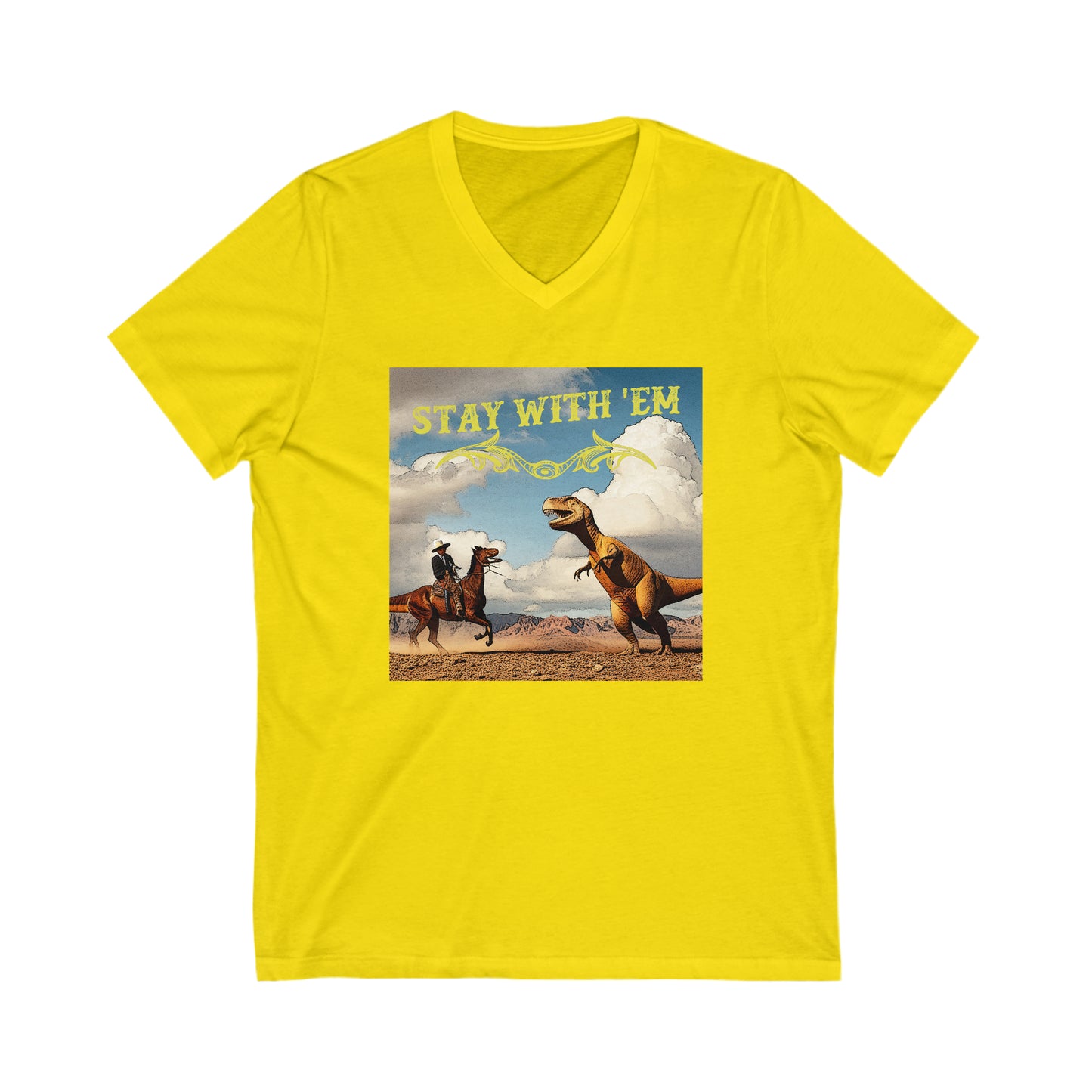 Stay With 'Em Unisex V-Neck Tee