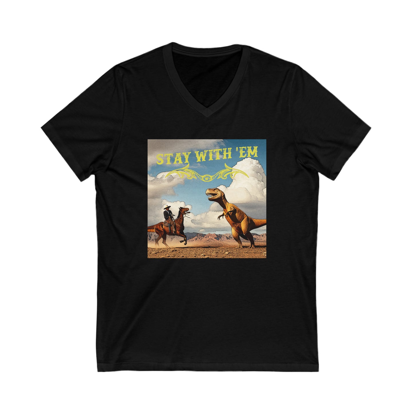 Stay With 'Em Unisex V-Neck Tee