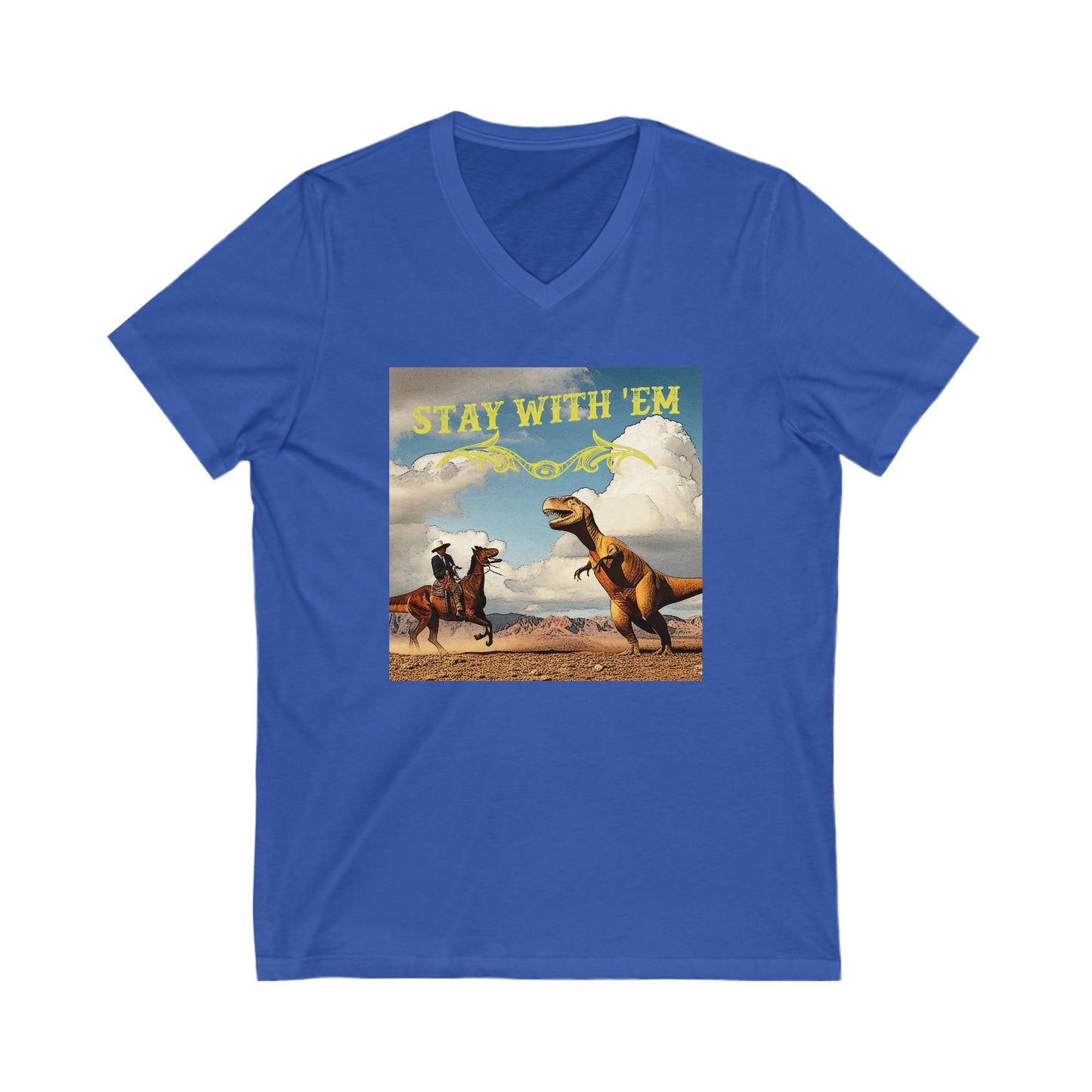 Stay With 'Em Unisex V-Neck Tee