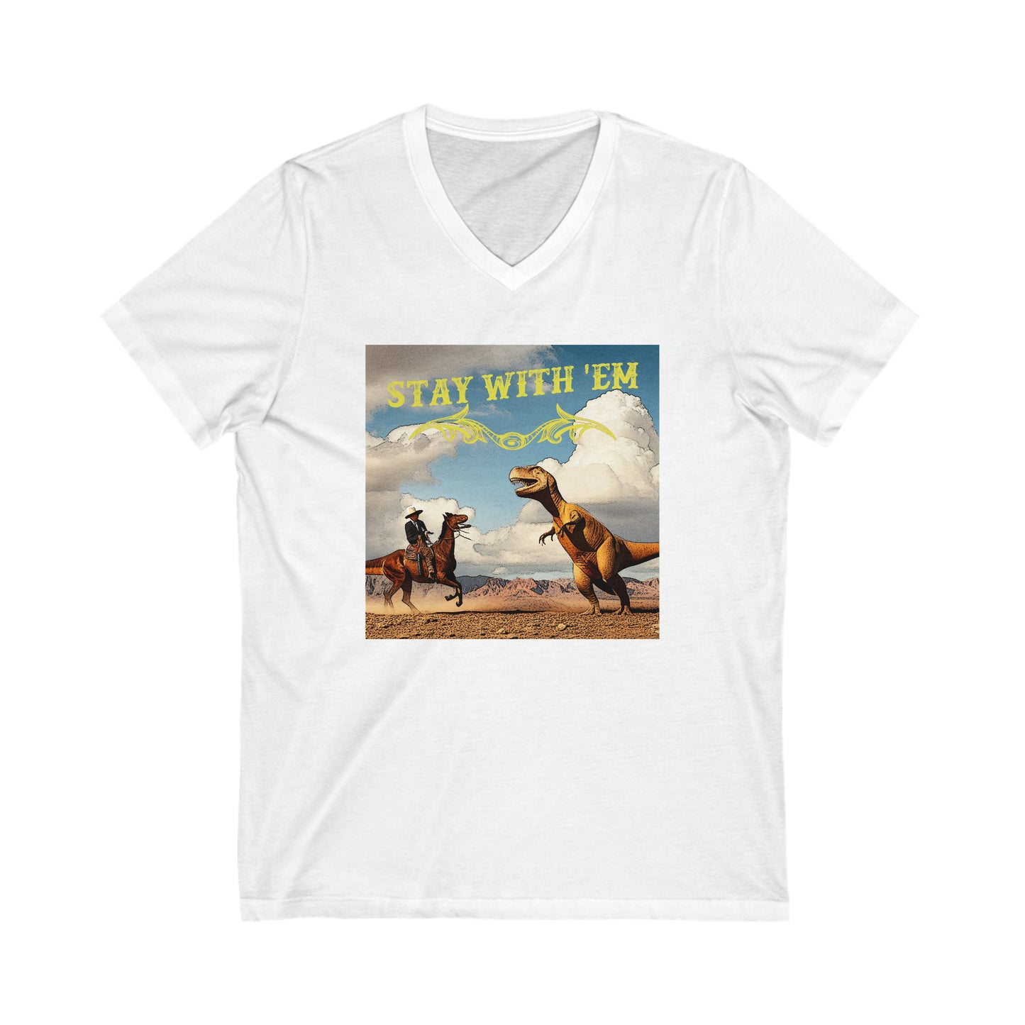Stay With 'Em Unisex V-Neck Tee