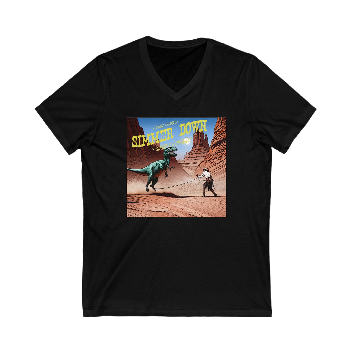 Simmer Down Unisex Jersey Short Sleeve V-Neck Tee