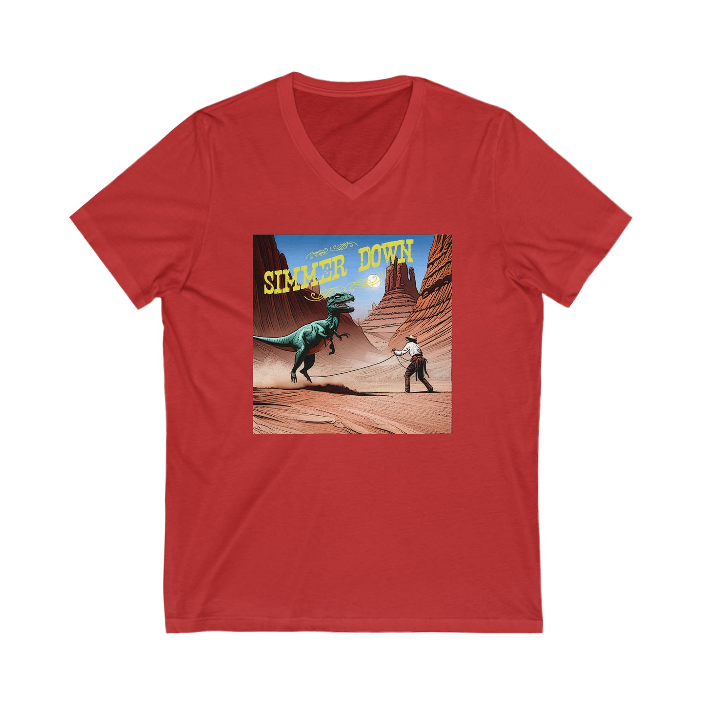 Simmer Down Unisex Jersey Short Sleeve V-Neck Tee