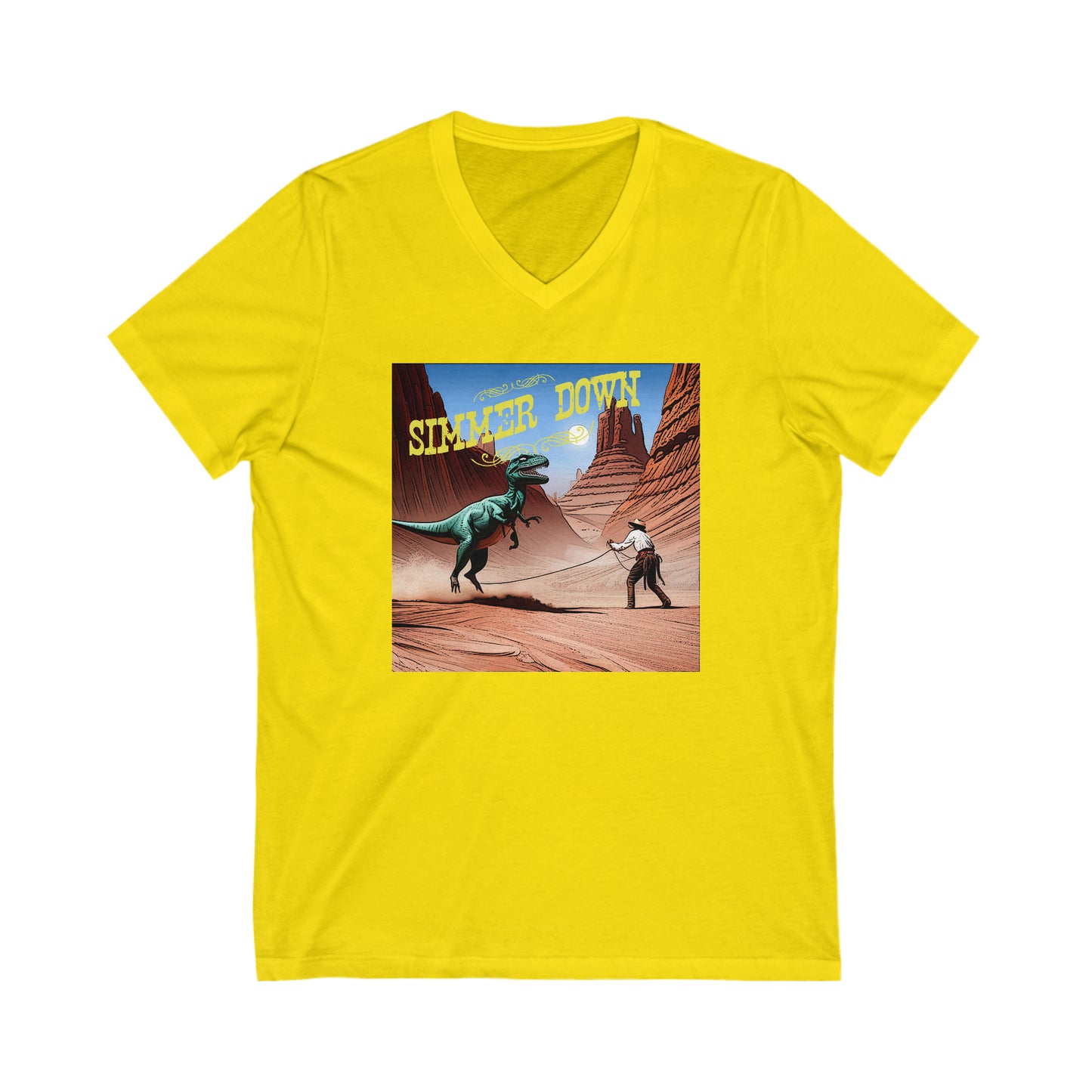 Simmer Down Unisex Jersey Short Sleeve V-Neck Tee
