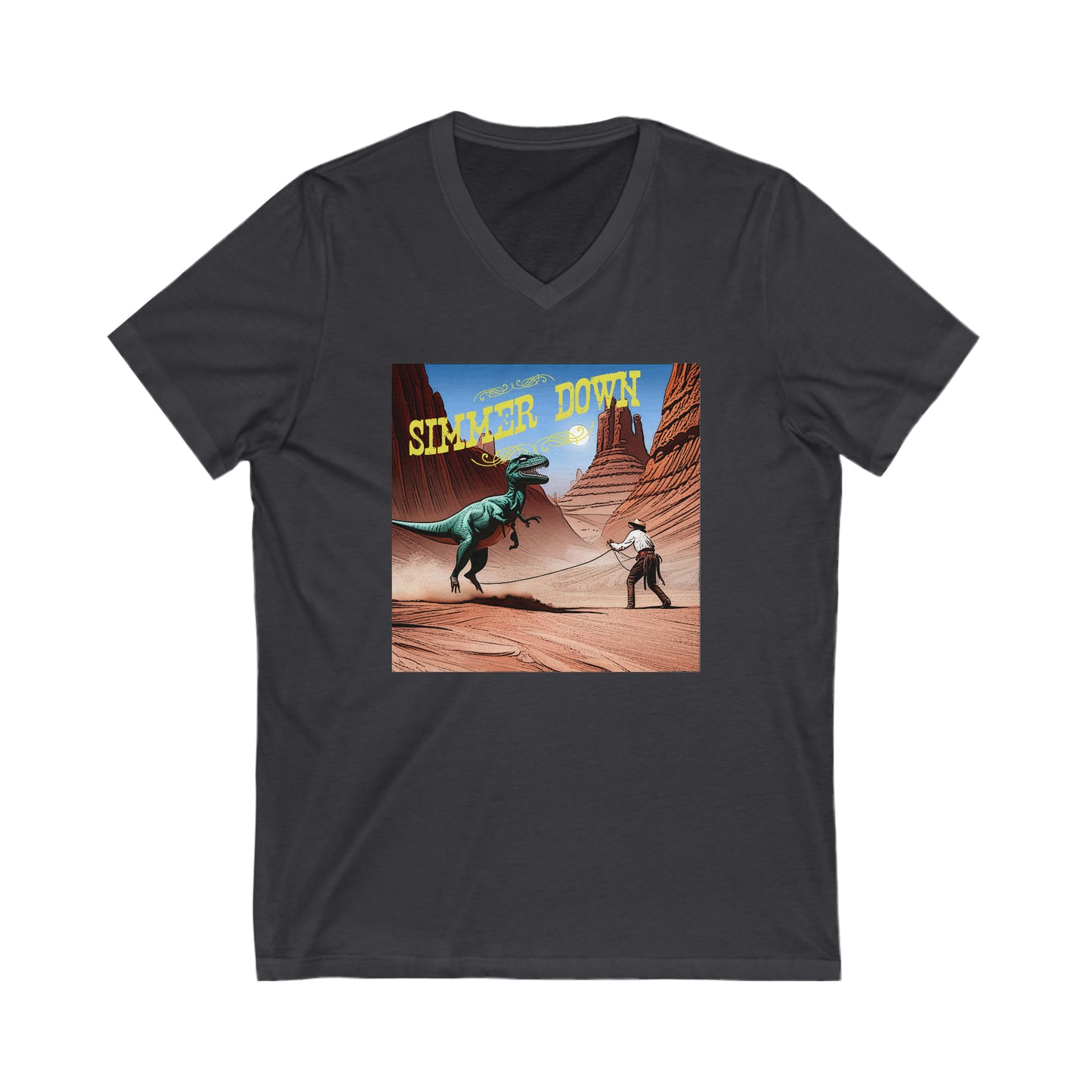 Simmer Down Unisex Jersey Short Sleeve V-Neck Tee