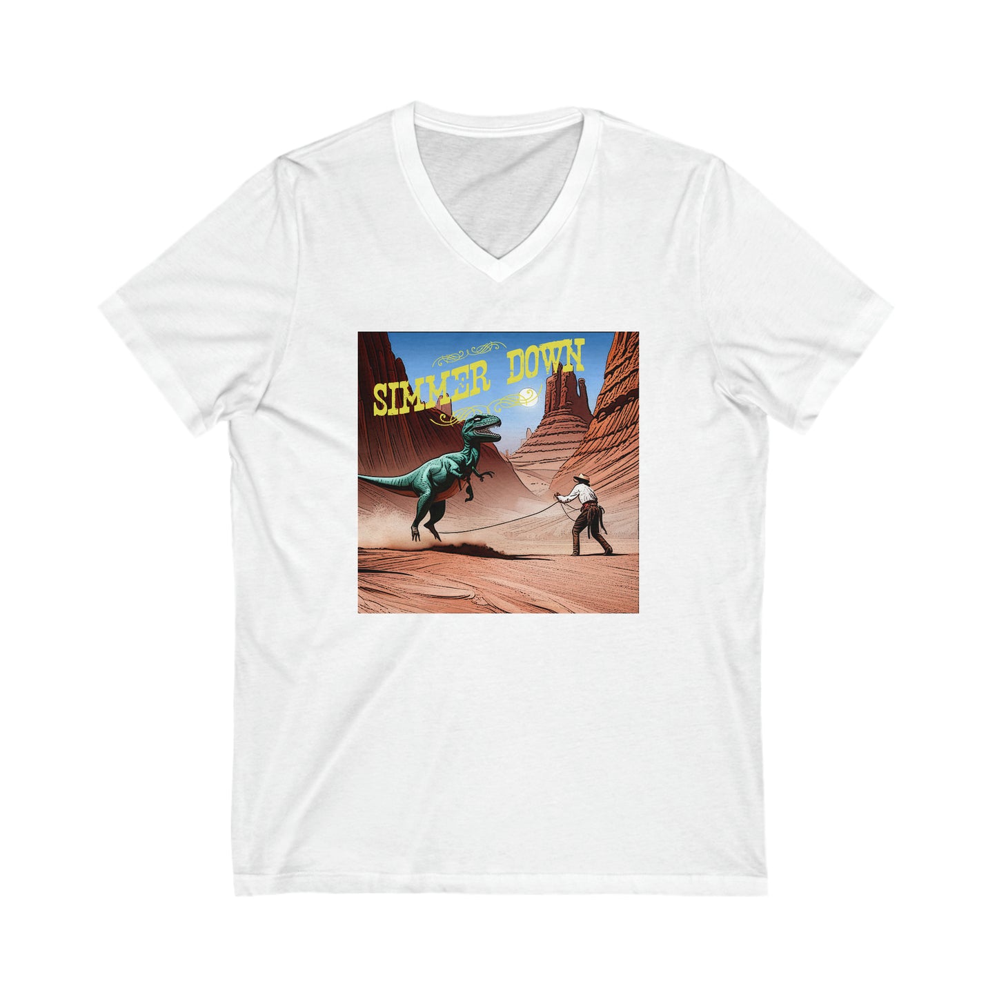 Simmer Down Unisex Jersey Short Sleeve V-Neck Tee