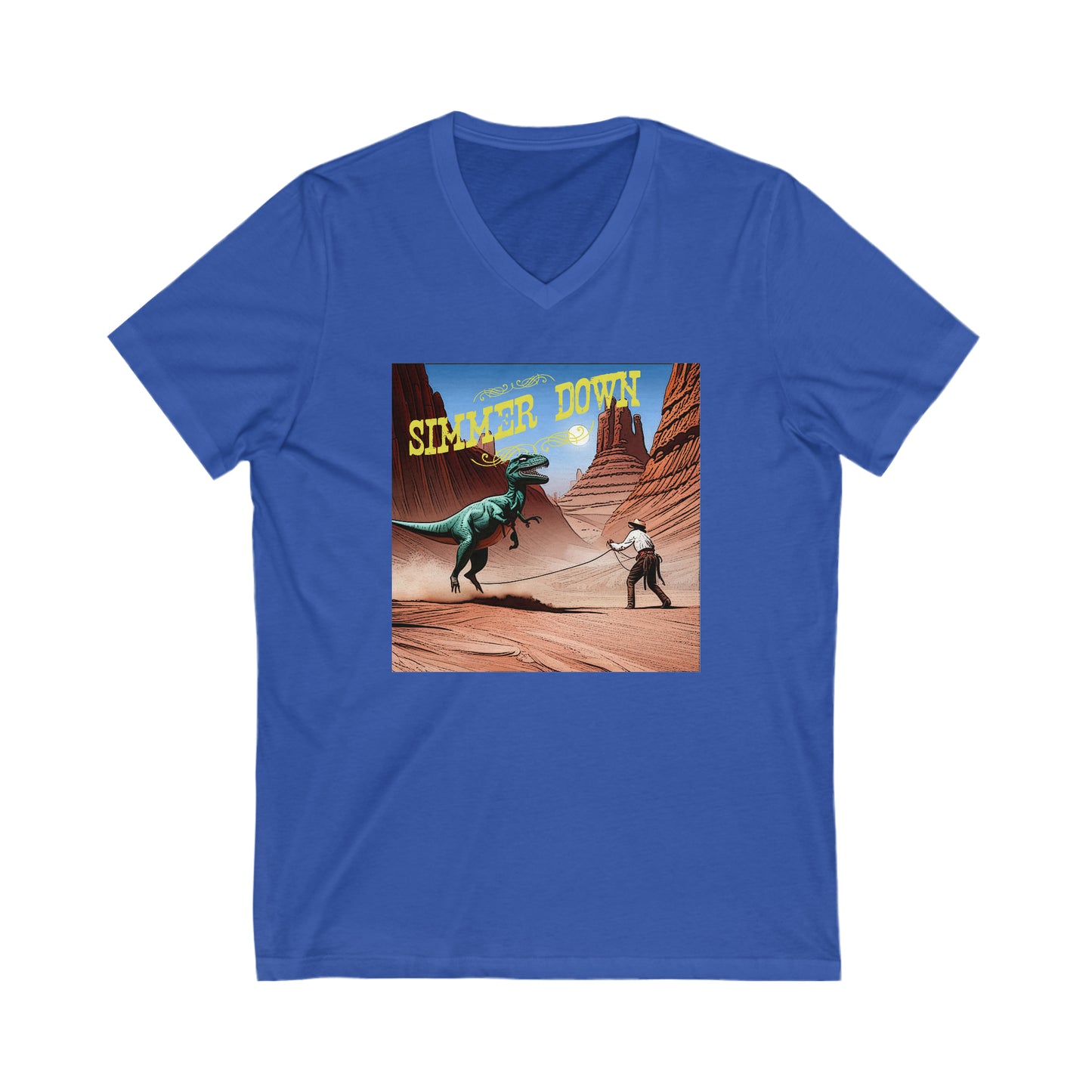 Simmer Down Unisex Jersey Short Sleeve V-Neck Tee