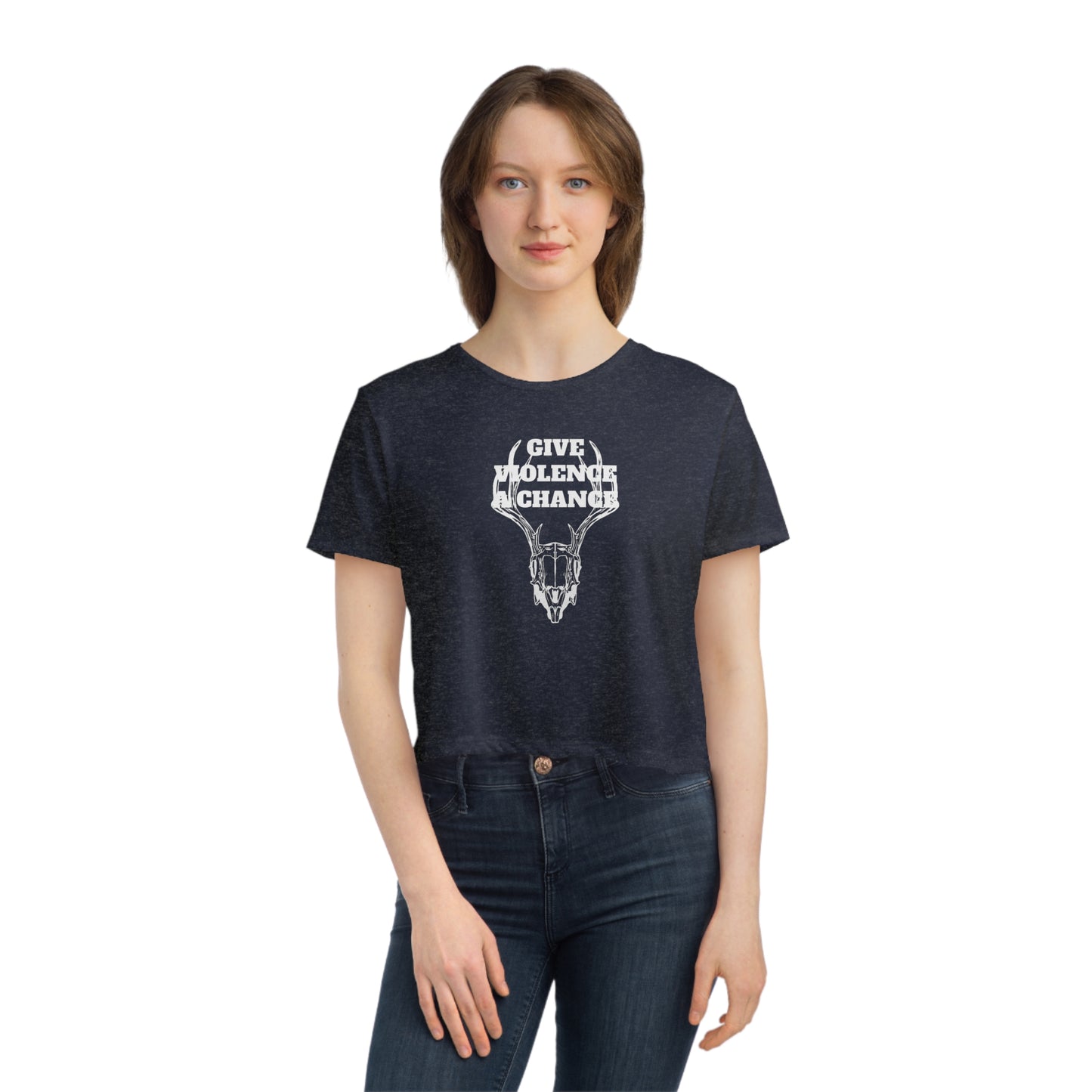 Women's Violence Flowy Cropped Tee