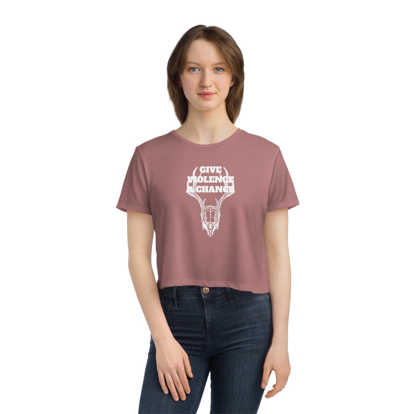 Women's Violence Flowy Cropped Tee