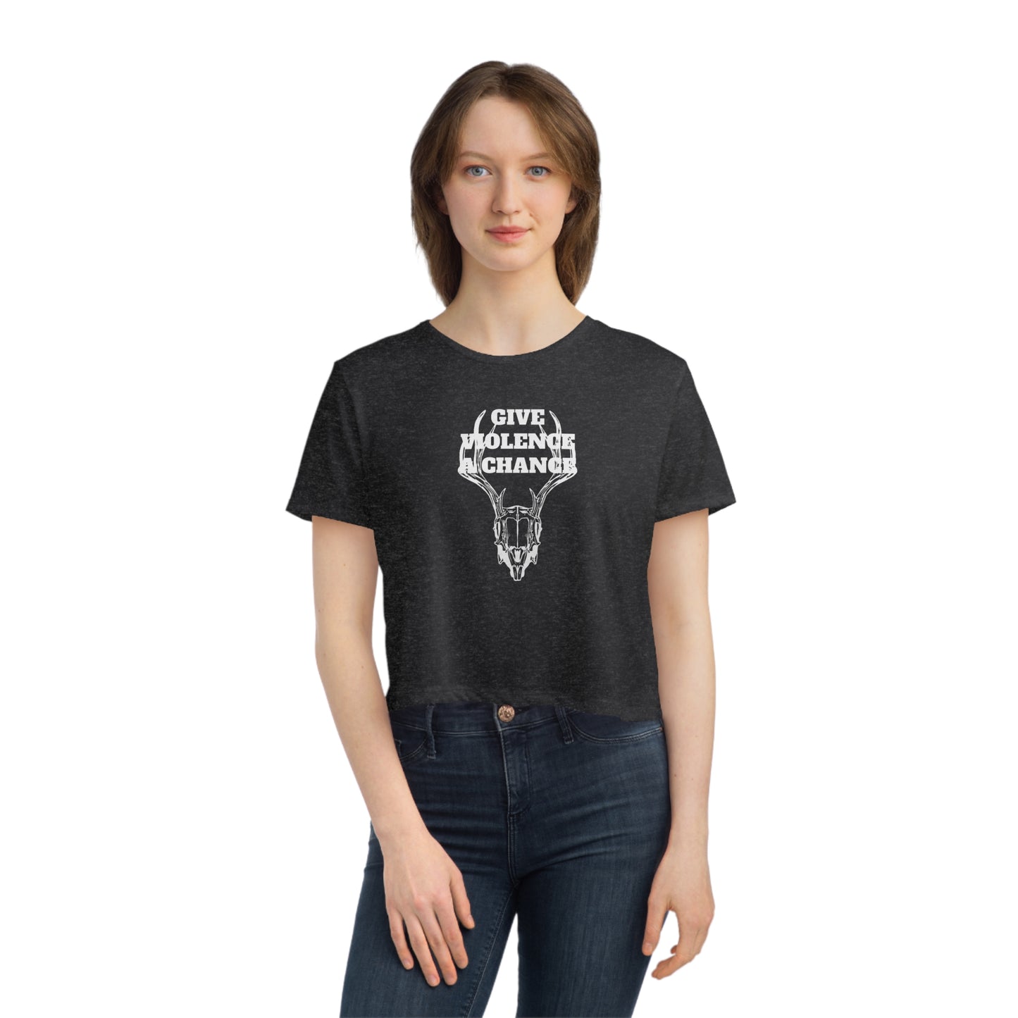 Women's Violence Flowy Cropped Tee