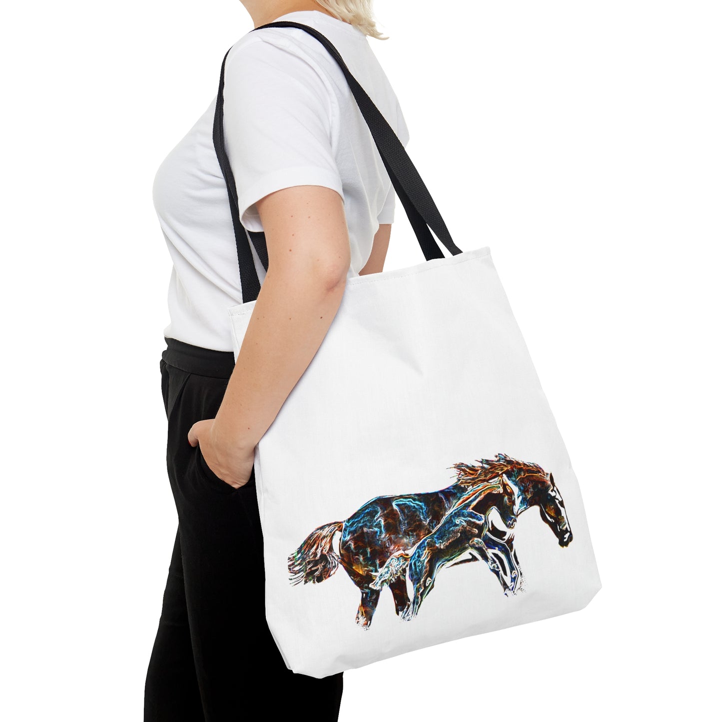 Neon Mare and Foal Tote